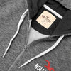 HLSTR Logo Print Grey Stripe Hoodie 2808