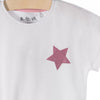 51015 Glitter Pink Star White Top 2529