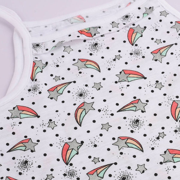 TX Glitter Stars and Rainbow Striped Top 2052