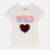 SW Wild Reversible Sequence Heart White Top 5007