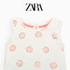 ZR Pink Dots Sleeveless White Top 1887