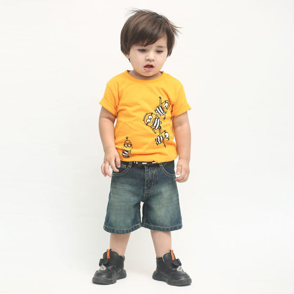 B.X Minions Print Mango Yellow Tshirt 4838