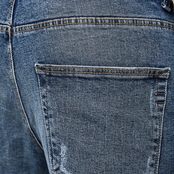 ZR Man Ripped Skinny Blue Jeans