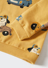 MNG Cool Animals With Cars Mustard Sweatshirt 9883