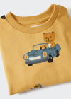 MNG Cool Animals With Cars Mustard Sweatshirt 9883