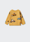 MNG Cool Animals With Cars Mustard Sweatshirt 9883