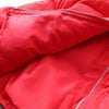 FSG Open Pockets Mock Neck Red Puffer Jacket 7673