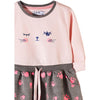 5.10.15 Cute Kitty Paw Print Pink Dress 809