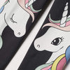 HM Big Unicorn Print Dull Black Legging 2165