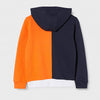 TS Front Tape Block Orange With Grey Hoodie 3387