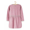 Pink Stripe Girls Grey Knitted Dress 3547