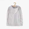 LS White Game Over Printed Light Grey Zipper Hoodie 3295