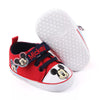 Mickey Print, Red Shoes with Navy Lace 2128