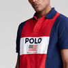 US Flag Embroided Red and Blue Polo 1625  6109