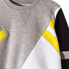 5.10.15 Color Panels Grey Sweatshirt With Yellow Stripes 865