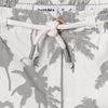 FZK Grey Big Palm Trees White Shorts 3992