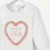 TAO Heart Applic Coeur White Full Sleeves Tshirt 7604