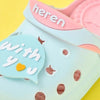 Heren With You Bunny Super Soft Breathable Pastel  Blue Clogs 2477