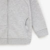 ZR With a Simple Tape Grey Zipper Hoodie 3372