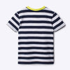 GJ Blue and White Stripe Contrast Neck Tshirt 1548