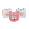 LVABLE Friends Flower Fox 3 Piece Bibs Set 7927