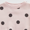 ZR Big Black Dots Light Pink Sweatshirt 3115