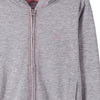 L&S Pink Thread Grey Zipper Hoodie 897