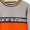 L&S Dont Eat My Skate Board Orange With Grey Sweatshirt 870