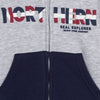LSN Northam Grey & Navy Blue Zipper Hoodie 7564