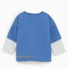 ZR Blue Oval Pocket Double Sleeve Shirt 981