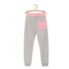 L&S Cool Girls Contrast Pink Pockets Grey Trouser 1036
