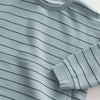 ZR Thin Stripes Dull Cadet Blue Sweatshirt Dark Blue Trouser 2 Piece Set 7744