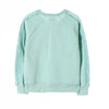 LS Do All Things Lace Shoulder Sea Blue Sweatshirt 3481
