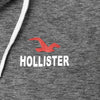 HLSTR Logo Print Grey Stripe Hoodie 2808