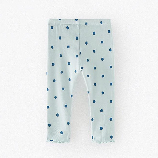ZR Front Pocket Polka Dots Sea Green Legging 2916