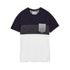 ZR Man Jacquard Texture Navy Blue T Shirt