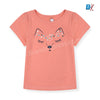 TX Glitter Dots Fox Head Orange Top 9454