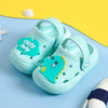 Cute Baby Dino badge Pastel Green Clogs 9411