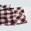 Two Tone Slim Fit Casual Shirt Red