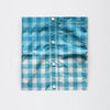 Two Tone Slim Fit  Check Cerulean Blue Casual Shirt 8867