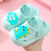 Cute Baby Dino badge Pastel Green Clogs 9411