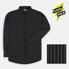 ZR Silver Stripes Black Casual Shirt 4682