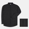 ZR Silver Stripes Black Casual Shirt 4682