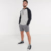 FC Logo Contrast Raglan Sleeves Grey Hoodie 3060
