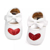 Valen White Pumps with Red Heart 2122