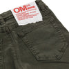 OM Orange Button Faded Knee Olive Green Pant 3218
