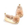 Valen Flower Bow Golden Pumps 2131