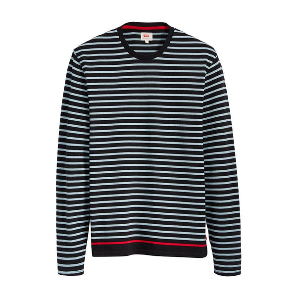 LVS Light Blue And Black Stripes Sweatshirts 3178
