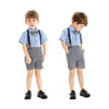 JD Prince Cadet Blue Gallace Shorts & Shirt Set With Bow 9256