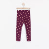 LDX Bunny&Deer Patch Polka Dots Maroon Legging 2188